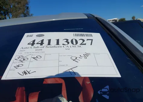 2025 BMW Xm Label Red z USA, uszkodzony, nr VIN 5YM33CS07S9Y17801